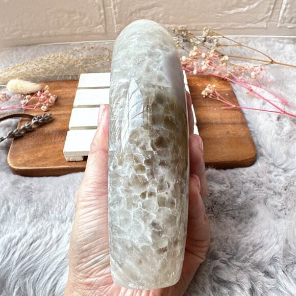 Gorgeous Large Agate with Druzy Flame/Free Form - Picture 3 of 6